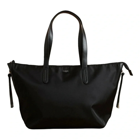 Botkier New York Bond Tote Bag Nylon Zipper Carryall in Black - Picture 1 of 8